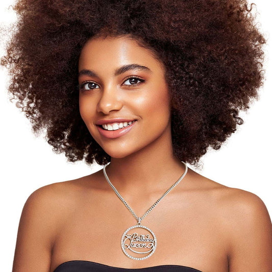 Silver Birthday Queen Necklace|20 inches - Premium Wholesale Jewelry from Pinktown - Just $12! Shop now at chiquestyles