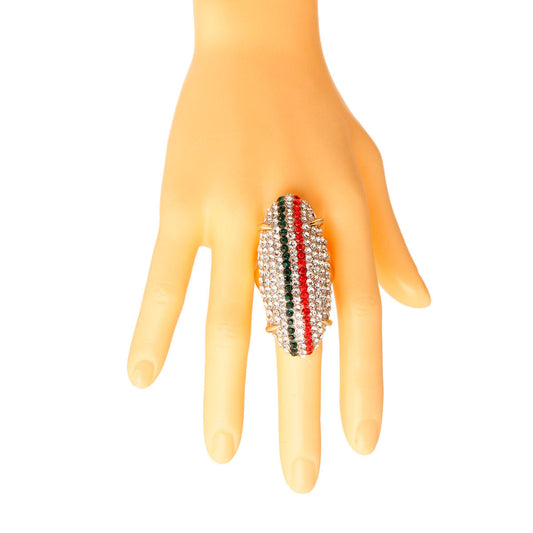 Designer Rhinestone Elongated Ring|Stretch to Fit - Premium Wholesale Jewelry from Pinktown - Just $11! Shop now at chiquestyles