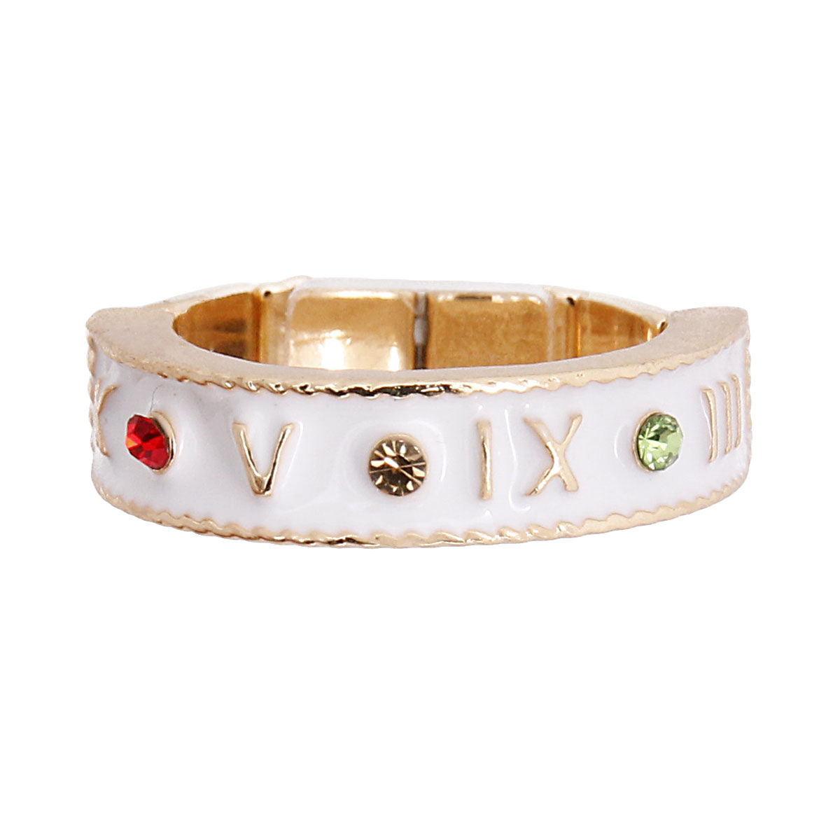 White Roman Numeral Ring|Stretch To Fit - Premium Wholesale Jewelry from Pinktown - Just $7! Shop now at chiquestyles