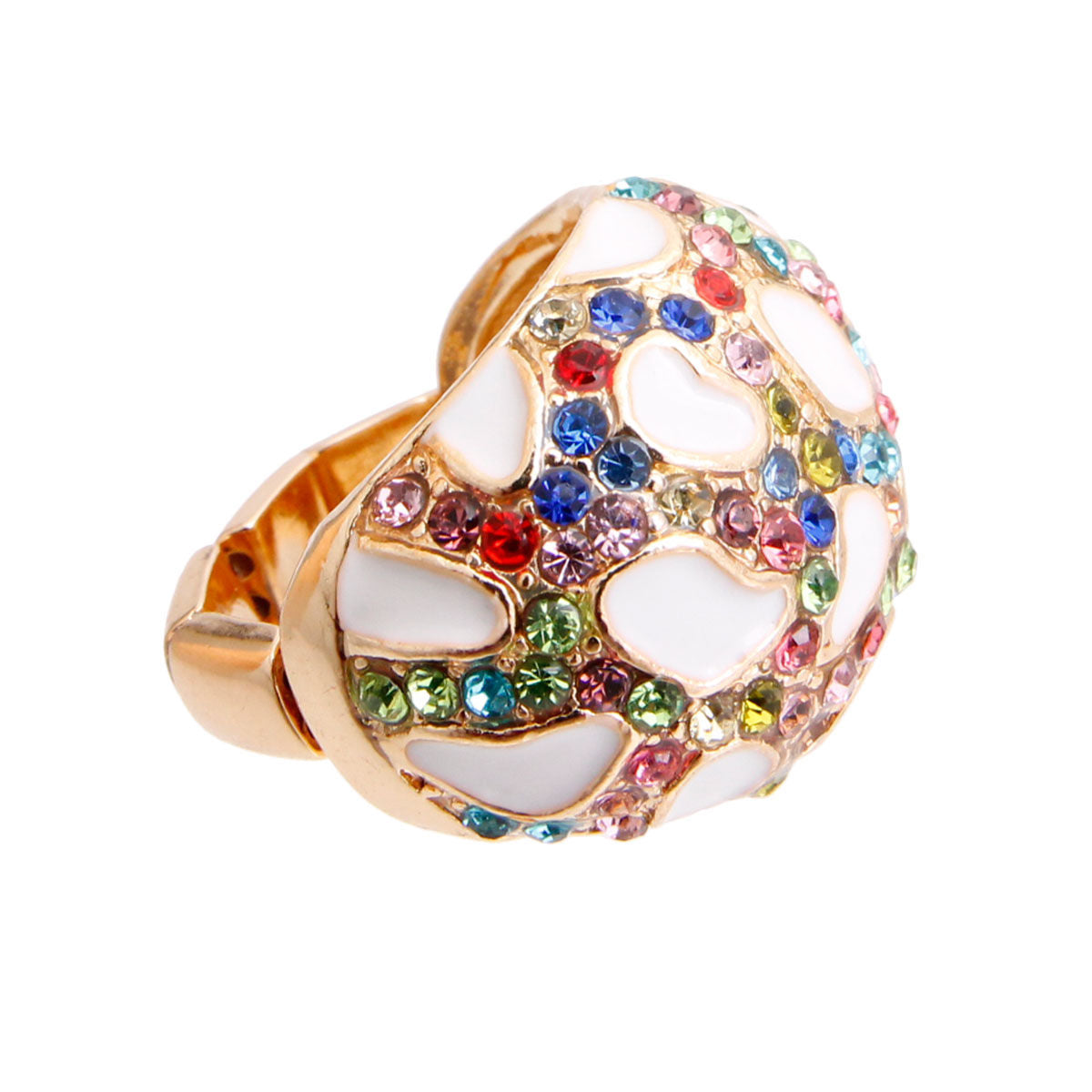 Gold White Dome Leopard Ring - Premium Wholesale Jewelry from Pinktown - Just $10! Shop now at chiquestyles