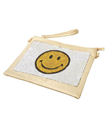 Smile Sequin Clutch|9 x 12 inches - Premium Wholesale Fashion Accessories from Pinktown - Just $28! Shop now at chiquestyles