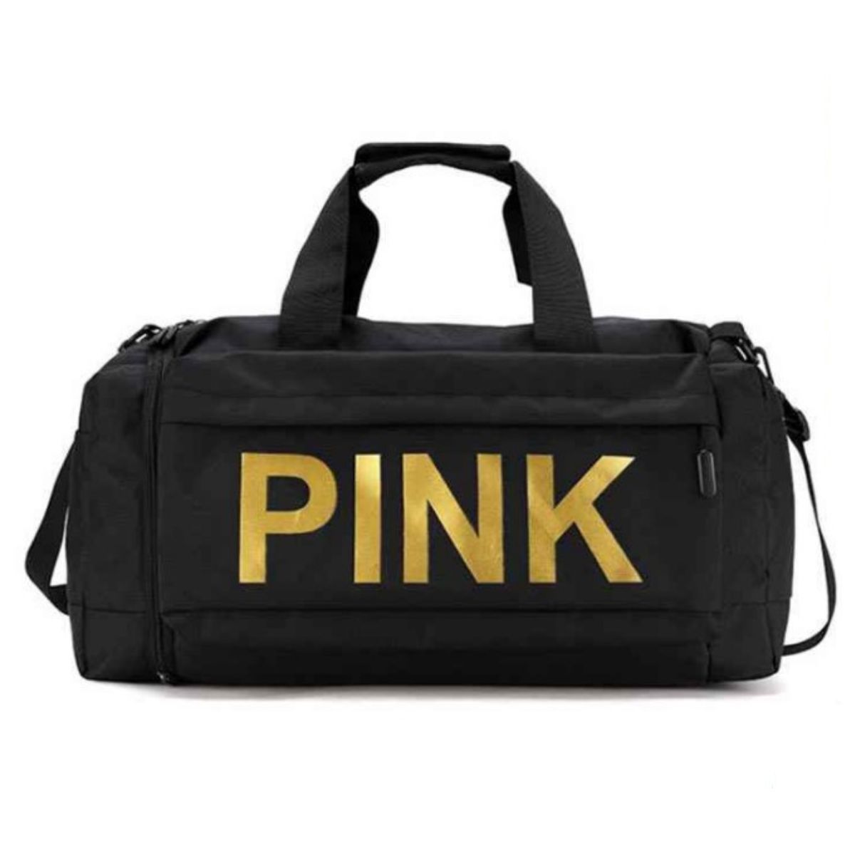 Black Canvas Travel Duffel|18.5 x 10 x 10 inches - Premium Wholesale Fashion Accessories from Pinktown - Just $51! Shop now at chiquestyles