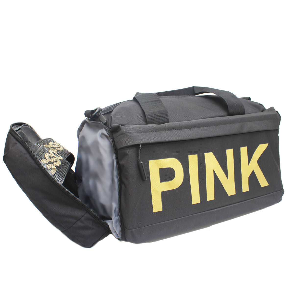 Black Canvas Travel Duffel|18.5 x 10 x 10 inches - Premium Wholesale Fashion Accessories from Pinktown - Just $51! Shop now at chiquestyles