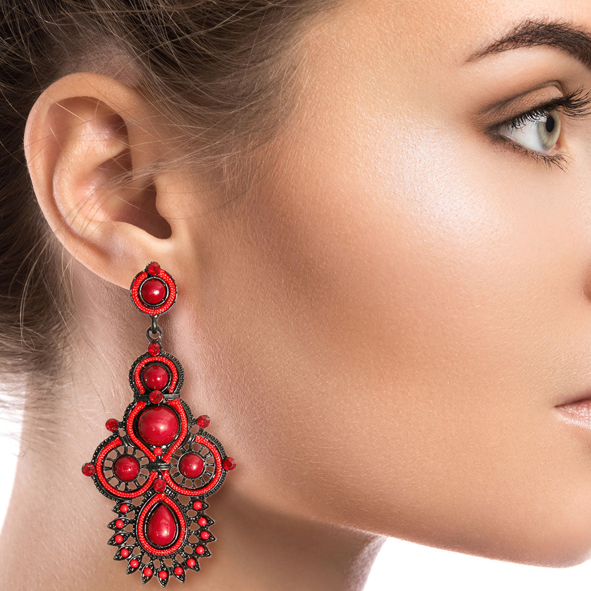 Black and Wine Soutache Earrings|3.25 inches - Premium Wholesale Jewelry from Pinktown - Just $10! Shop now at chiquestyles