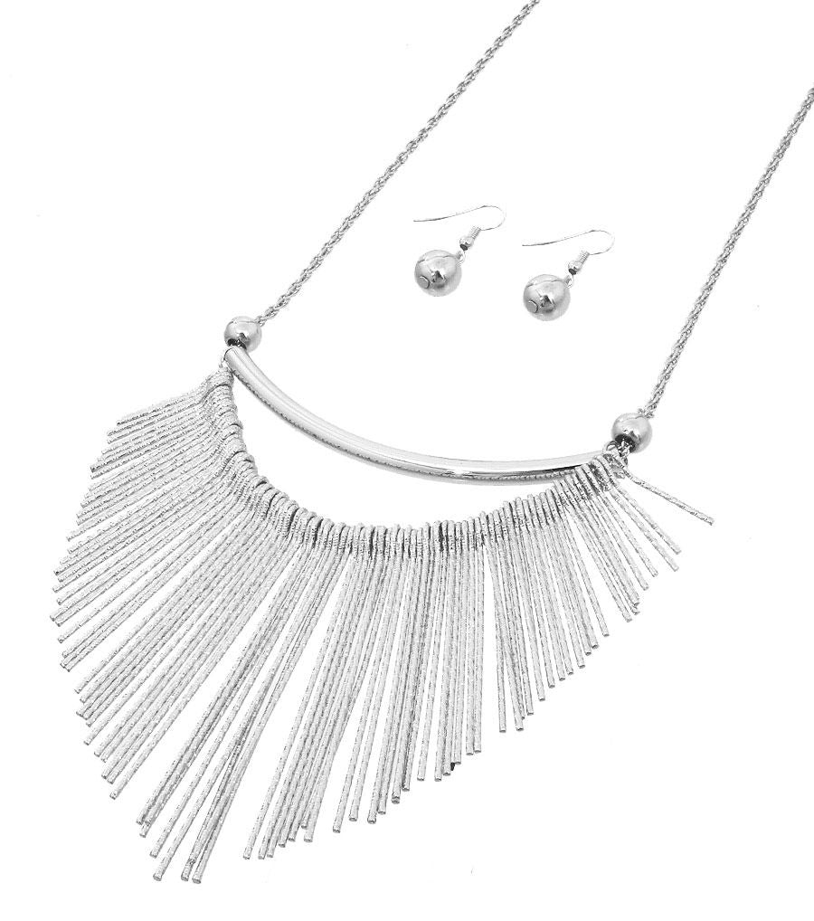 Bar Metal Necklace Set|18 inches - Premium Wholesale Jewelry from Pinktown - Just $13! Shop now at chiquestyles