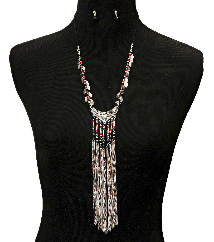 Tassel Necklace Set|20 inches - Premium Wholesale Jewelry from Pinktown - Just $10! Shop now at chiquestyles