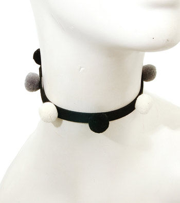 Pom Pom Choker Set|15 inches - Premium Wholesale Jewelry from Pinktown - Just $5! Shop now at chiquestyles
