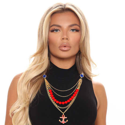 Sea Theme Necklace Set|18 inches - Premium Wholesale Jewelry from Pinktown - Just $10! Shop now at chiquestyles