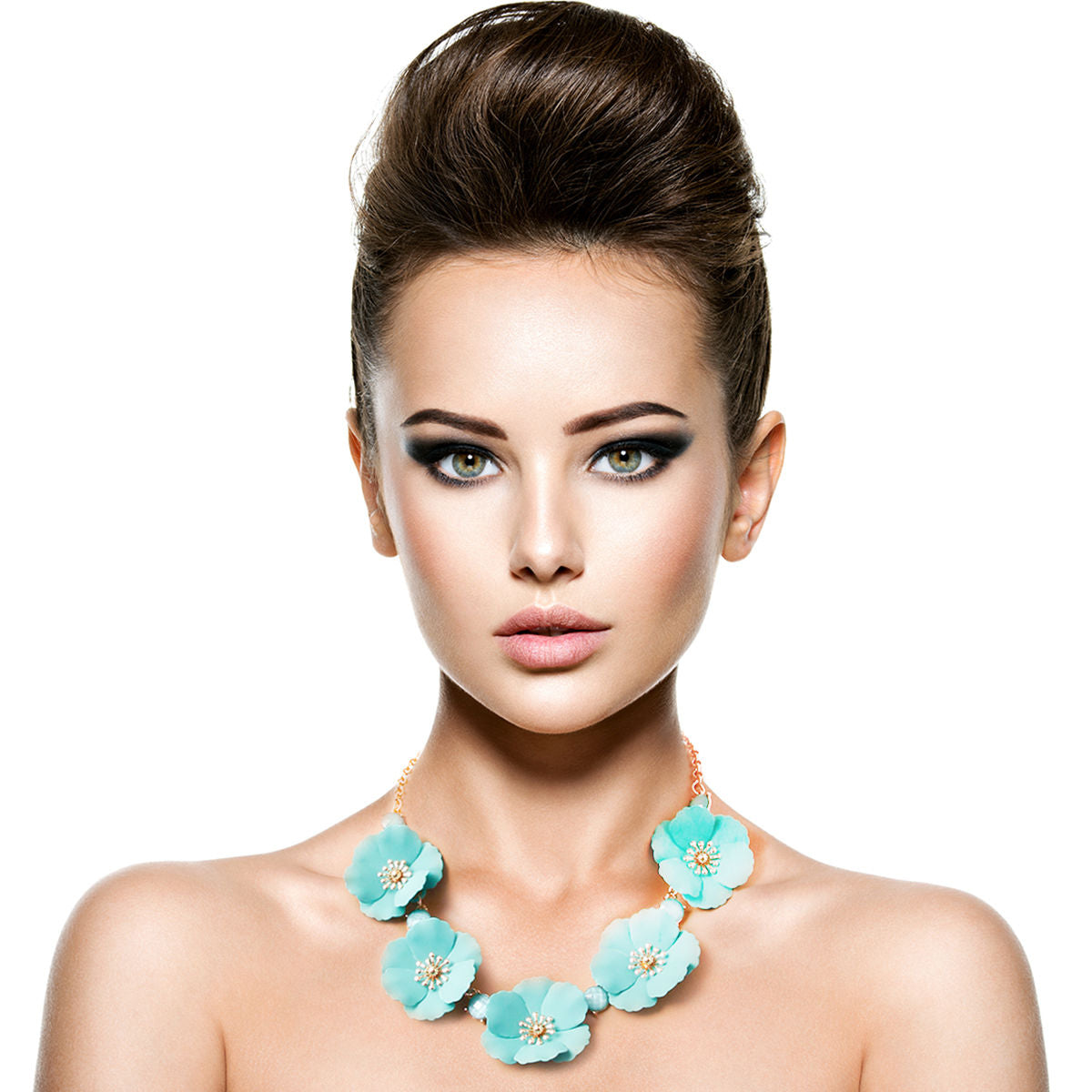 Mint Flower Necklace Set|18 inches - Premium Wholesale Jewelry from Pinktown - Just $15! Shop now at chiquestyles