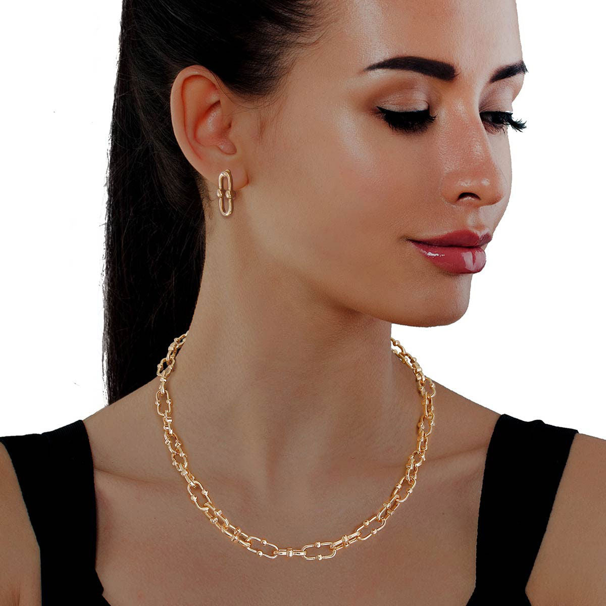 Gold Metal Anchor Chain|18 inches - Premium Wholesale Jewelry from Pinktown - Just $12! Shop now at chiquestyles