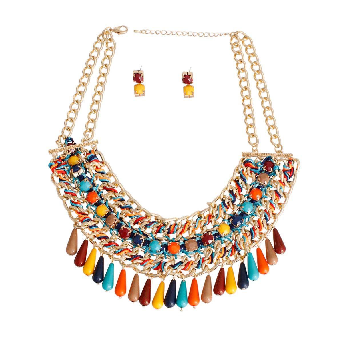 Multi Bead Boho Necklace|18.5 inches - Premium Wholesale Jewelry from Pinktown - Just $16! Shop now at chiquestyles