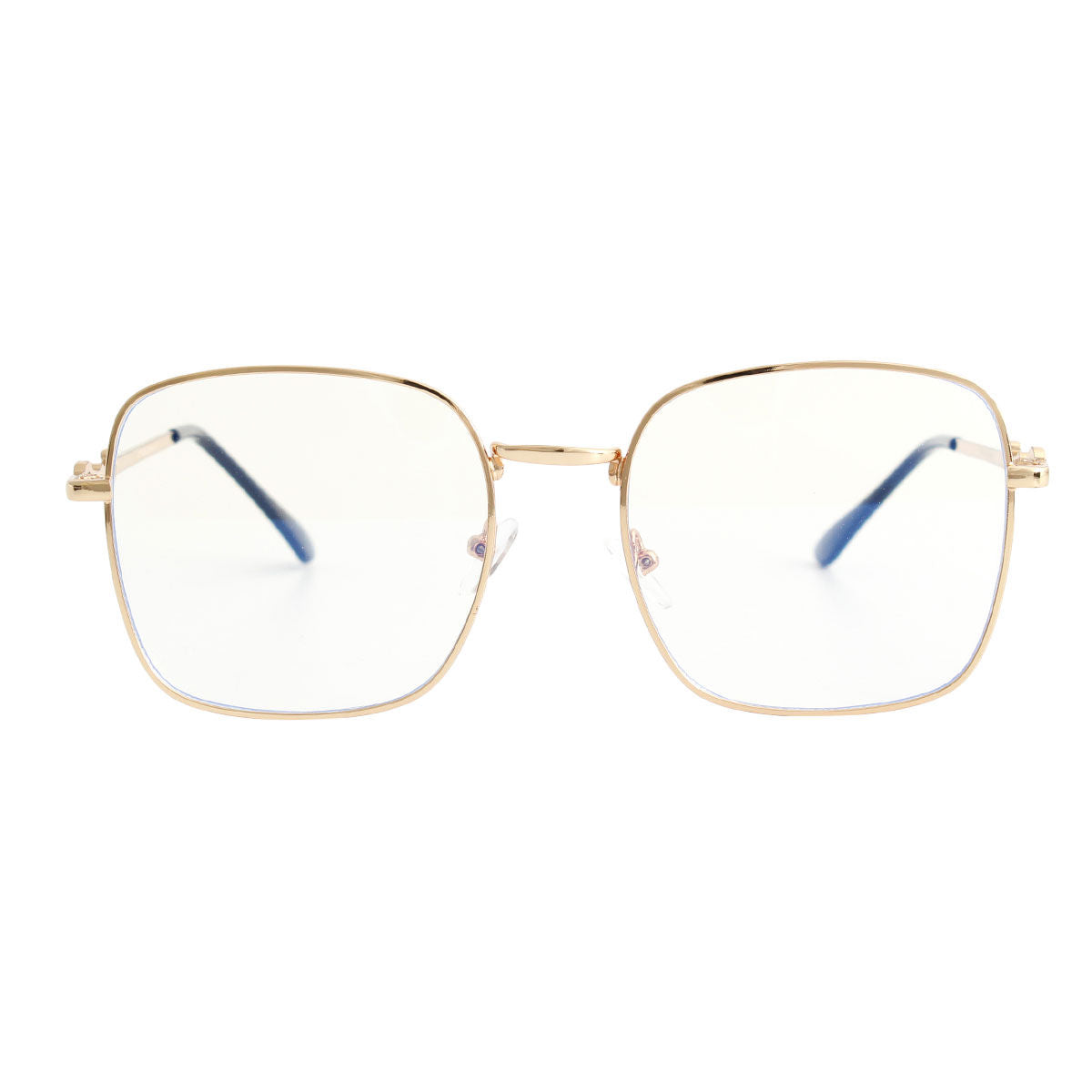 Gold Blue Light Square Glasses|5.15 x 2 inches - Premium Wholesale Fashion Accessories from Pinktown - Just $10! Shop now at chiquestyles