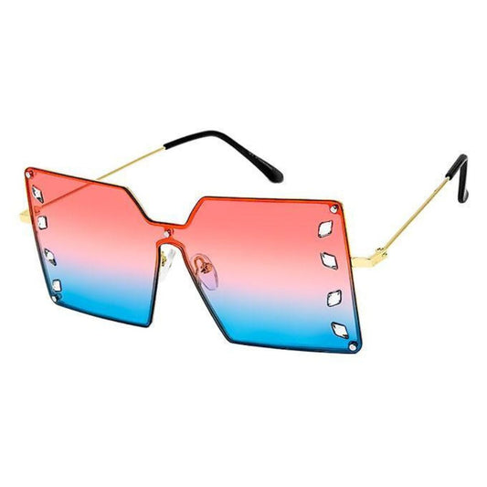 Red Square Stone Sunglasses|5.5 x 2.25 inches - Premium Wholesale Fashion Accessories from Pinktown - Just $15! Shop now at chiquestyles