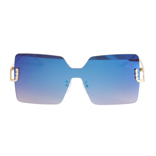 Blue One Piece Square Sunglasses|5.6 x 2.25 inches - Premium Wholesale Fashion Accessories from Pinktown - Just $15! Shop now at chiquestyles