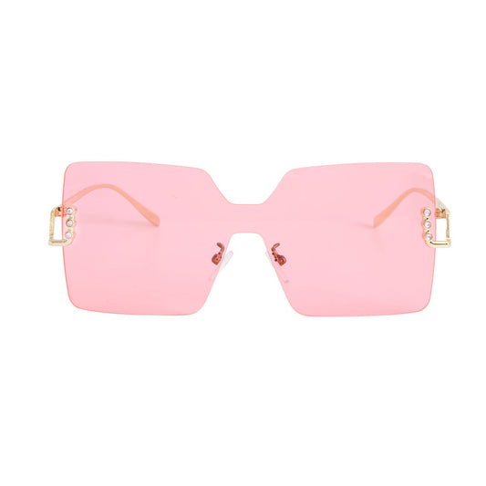 Pink One Piece Square Sunglasses|5.6 x 2.25 inches - Premium Wholesale Fashion Accessories from Pinktown - Just $15! Shop now at chiquestyles