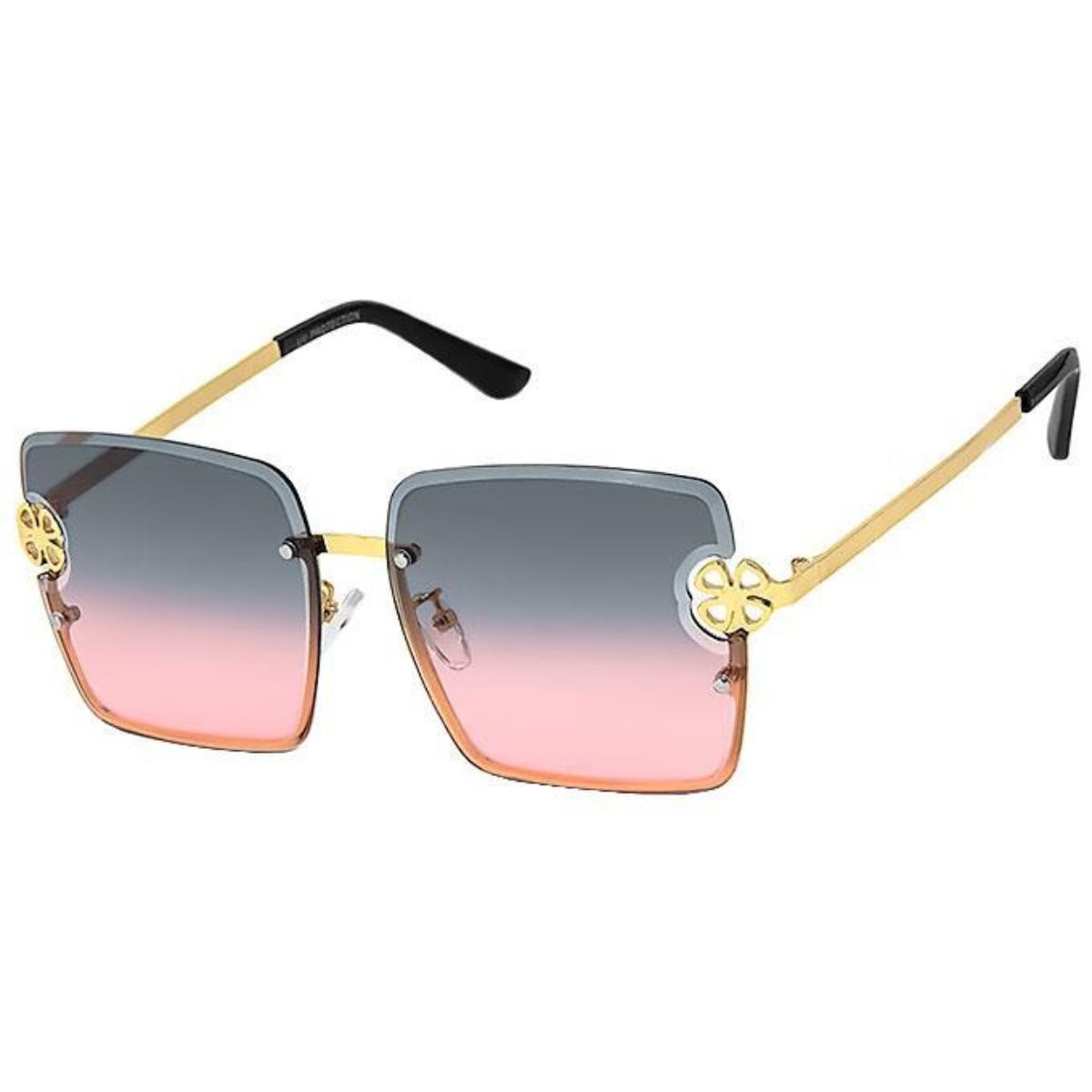 Gray Square Clover Sunglasses|5.5 x 2.25 inches - Premium Wholesale Fashion Accessories from Pinktown - Just $13! Shop now at chiquestyles