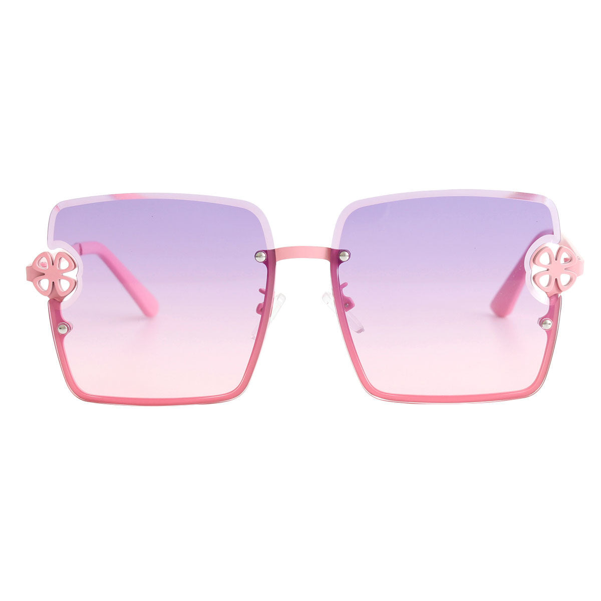 Pink Square Clover Sunglasses|5.5 x 2.25 inches - Premium Wholesale Fashion Accessories from Pinktown - Just $13! Shop now at chiquestyles
