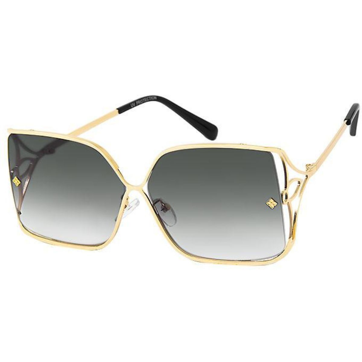 Black Retro Square Sunglasses|5.45 x 2.2 inches - Premium Wholesale Fashion Accessories from Pinktown - Just $13! Shop now at chiquestyles