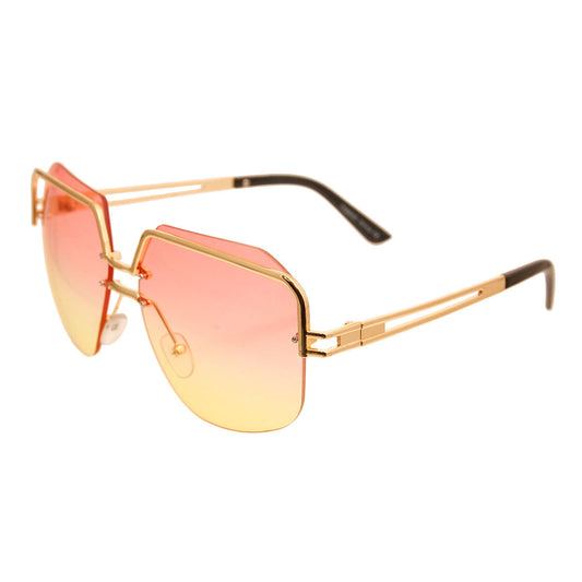 Yellow Square Frameless Sunglasses|One Size - Premium Wholesale Fashion Accessories from Pinktown - Just $14! Shop now at chiquestyles