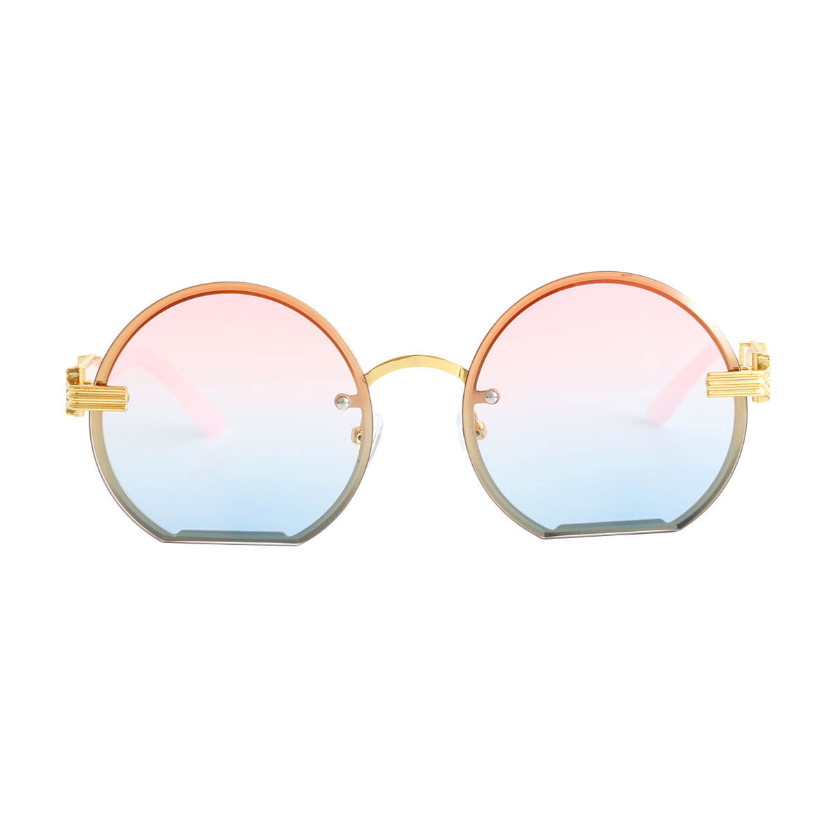 Pink Round Flat Sunglasses|5.5 x 2 inches - Premium Wholesale Fashion Accessories from Pinktown - Just $13! Shop now at chiquestyles
