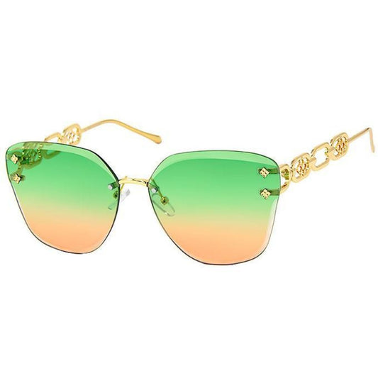 Green Clover Chain Arm Sunglasses|5.75 x 2.25 inches - Premium Wholesale Fashion Accessories from Pinktown - Just $13! Shop now at chiquestyles