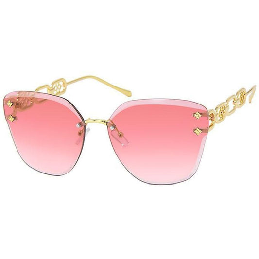 Pink Clover Chain Arm Sunglasses|5.75 x 2.25 inches - Premium Wholesale Fashion Accessories from Pinktown - Just $13! Shop now at chiquestyles