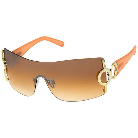 Orange Gold Circle Sunglasses|6.2 x 2.1 inches - Premium Wholesale Fashion Accessories from Pinktown - Just $13! Shop now at chiquestyles