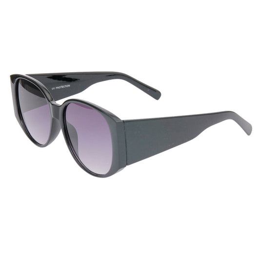Ferragamo Style Black Rounded Wide Arm Sunglasses|One Size - Premium Wholesale Fashion Accessories from Pinktown - Just $8! Shop now at chiquestyles