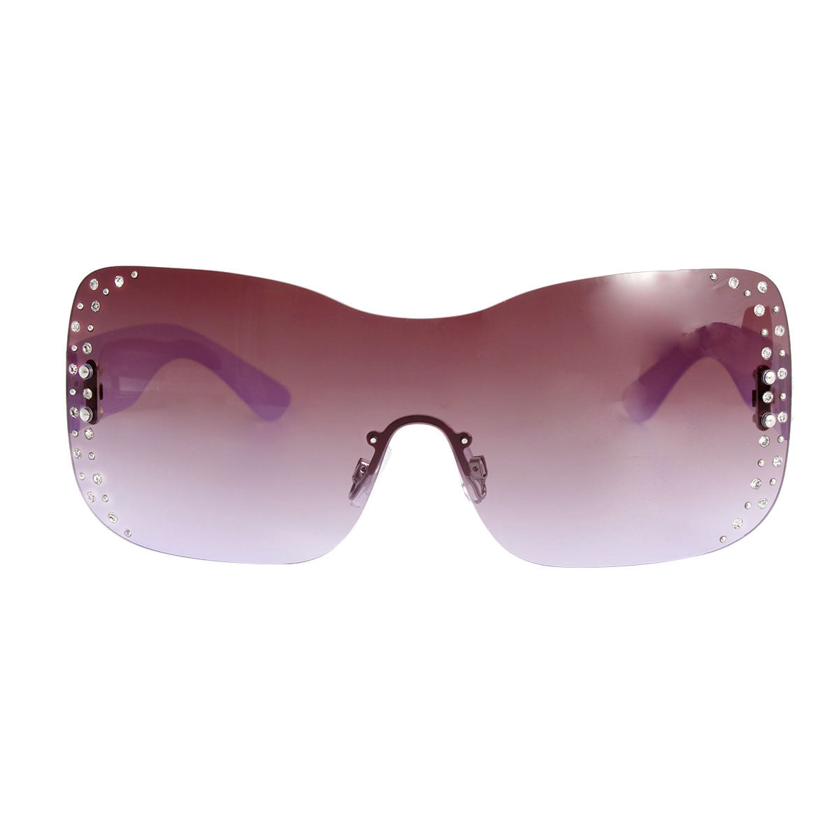 Purple Rimless Butterfly Sunglasses|6.15 x 2.35 inches - Premium Wholesale Fashion Accessories from Pinktown - Just $16! Shop now at chiquestyles