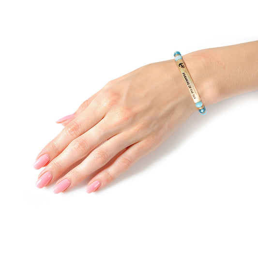 Light Blue Dreaming of the Sea Bracelet|Stretch to Fit - Premium Wholesale Jewelry from Pinktown - Just $6! Shop now at chiquestyles
