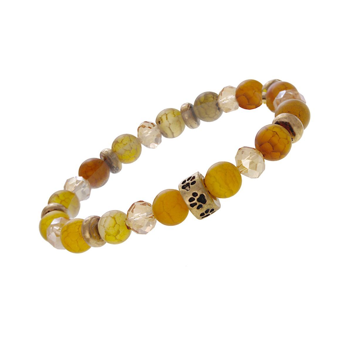 Stone Paw Bead Bracelet|Stretch to Fit - Premium Wholesale Jewelry from Pinktown - Just $7! Shop now at chiquestyles