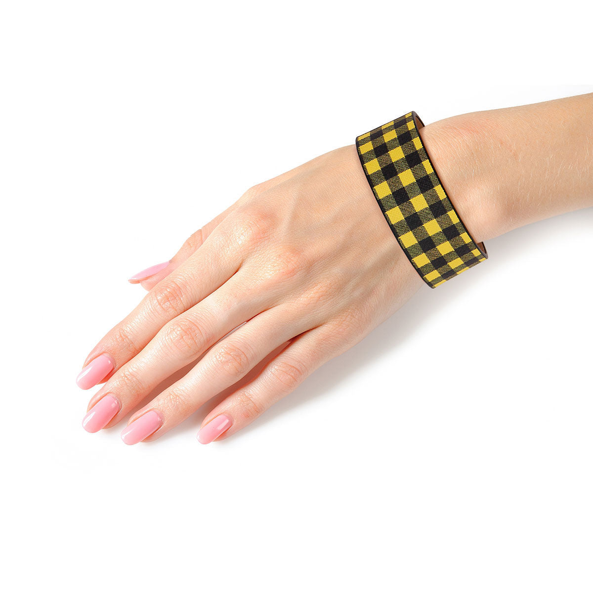 Yellow Buffalo Plaid Bracelet|7.65 inches - Premium Wholesale Jewelry from Pinktown - Just $7! Shop now at chiquestyles