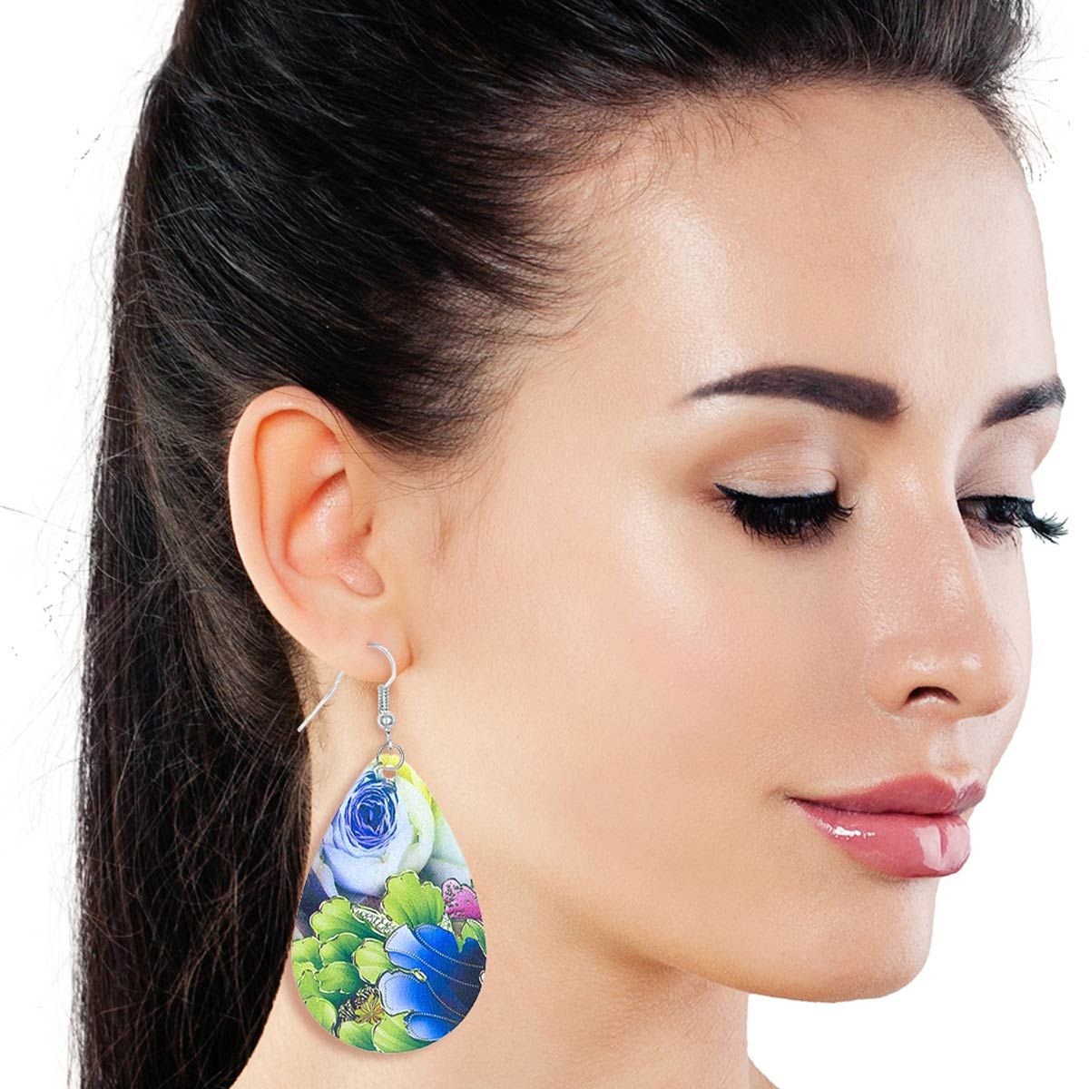 Assorted Floral Printed Teardrop Earrings - Premium Wholesale Jewelry from Pinktown - Just $4! Shop now at chiquestyles