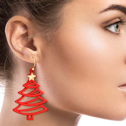 Red Xmas Tree Fish Hooks - Premium Wholesale Jewelry from Pinktown - Just $8! Shop now at chiquestyles