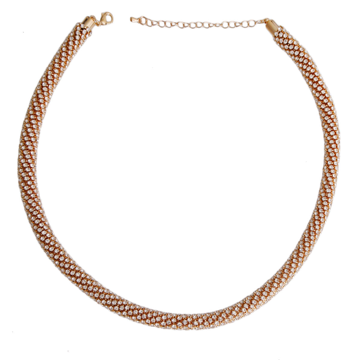Gold Lux Casting Tube Necklace|17 inches - Premium Wholesale Jewelry from Pinktown - Just $17! Shop now at chiquestyles