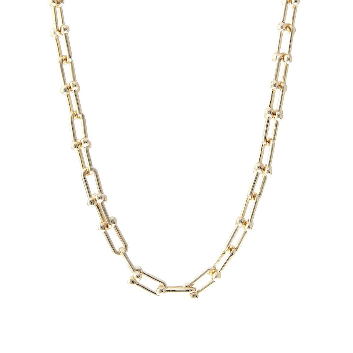 Gold Metal Gauge Link Necklace - Premium Wholesale Jewelry from Pinktown - Just $11! Shop now at chiquestyles