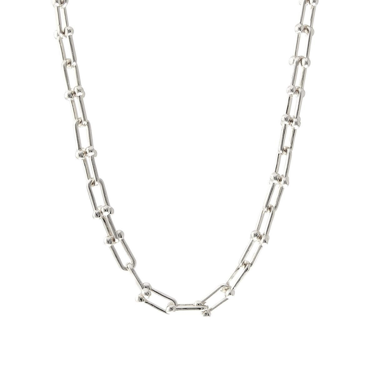 Silver Metal Gauge Link Necklace - Premium Wholesale Jewelry from Pinktown - Just $11! Shop now at chiquestyles