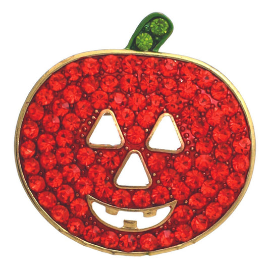 Orange Jack O Lantern Brooch|1.8 x 1.8 inches - Premium Wholesale Jewelry from Pinktown - Just $10! Shop now at chiquestyles