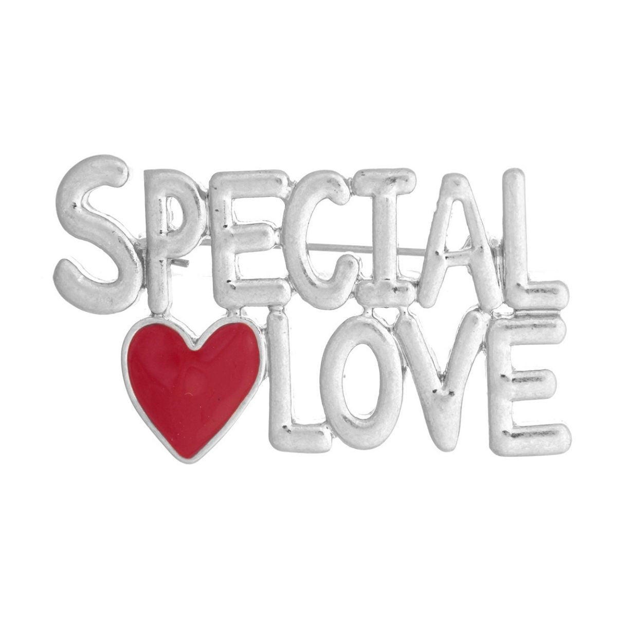 Silver SPECIAL LOVE Pin|2 x 1.2 inches - Premium Wholesale Jewelry from Pinktown - Just $6! Shop now at chiquestyles