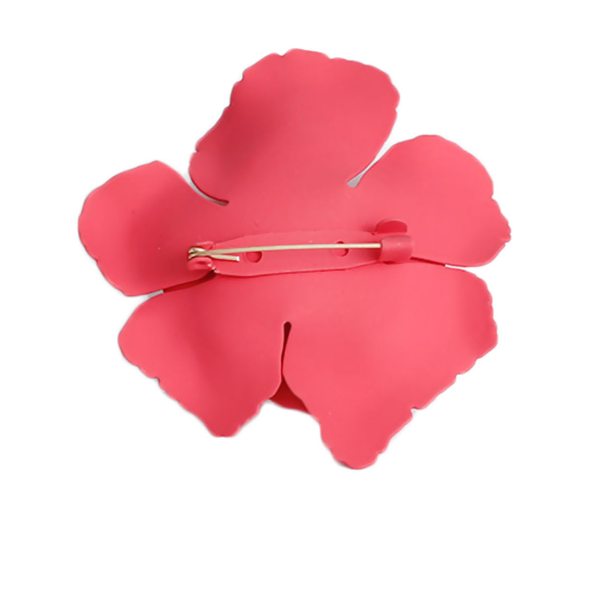 Dark Pink Coated Metal Flower Brooch|2.75 x 2.5 inches - Premium Wholesale Jewelry from Pinktown - Just $7! Shop now at chiquestyles