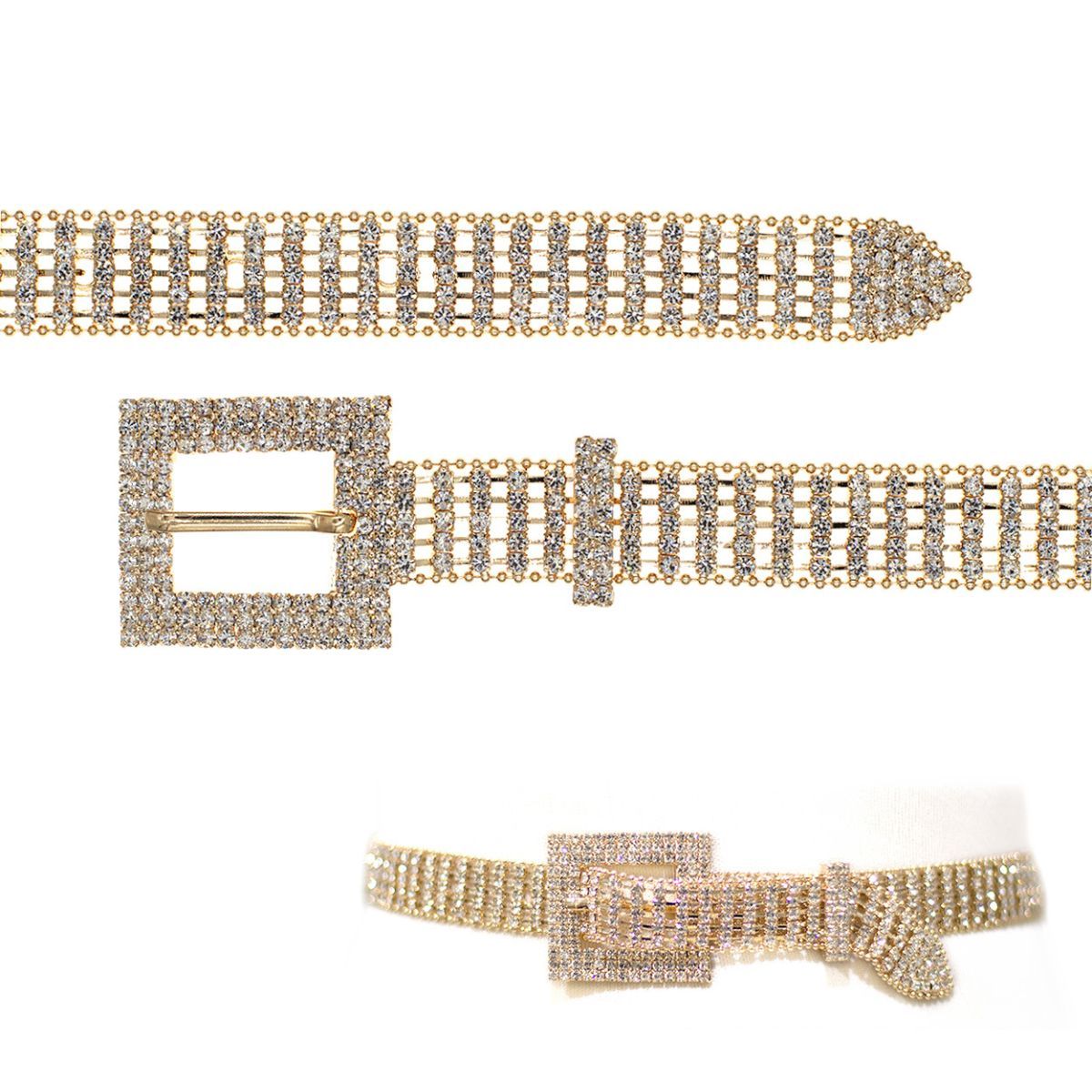 Gold Ball Chain Frame Belt|41 inches - Premium Wholesale Fashion Accessories from Pinktown - Just $26! Shop now at chiquestyles