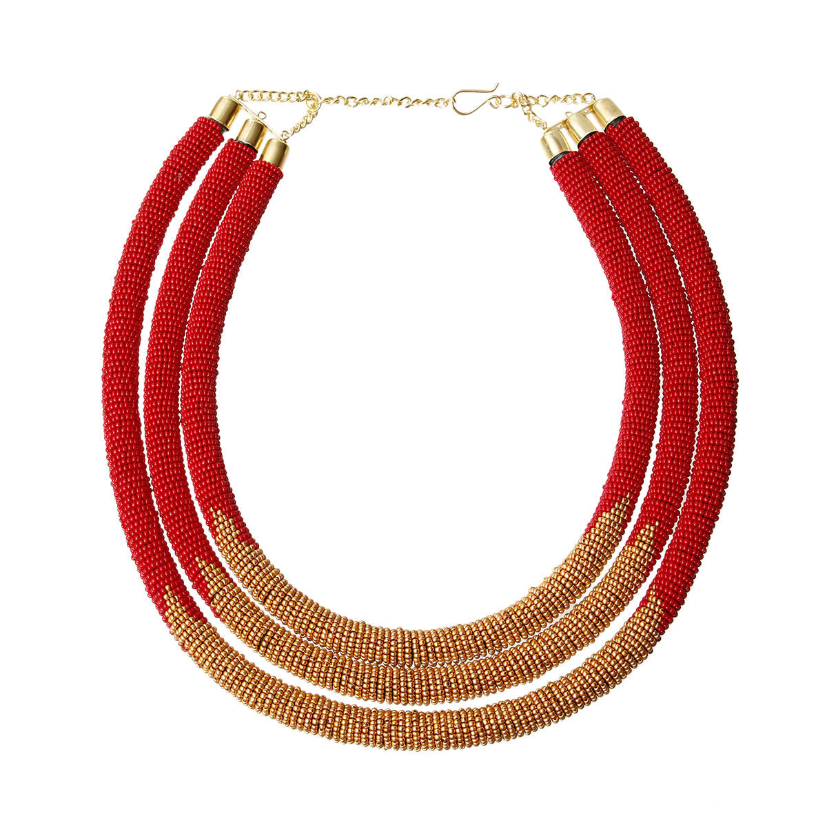 Zulu Maasai Beaded Necklace|20 inches - Premium Wholesale Jewelry from Pinktown - Just $41! Shop now at chiquestyles