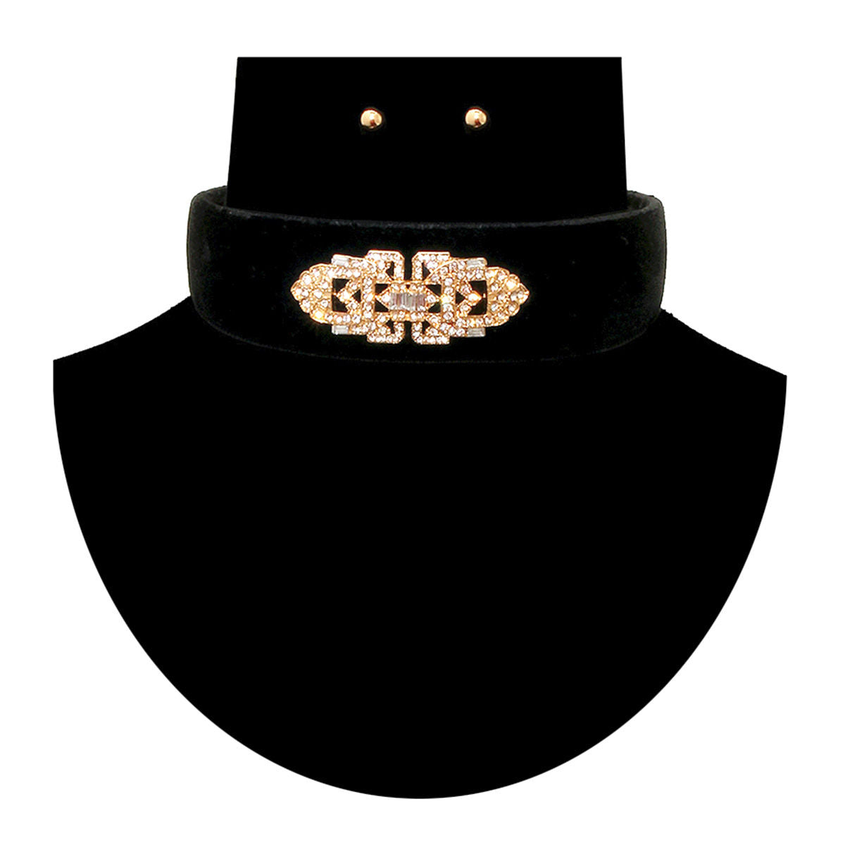 Velvet Stoned Choker|15 inches - Premium Wholesale Jewelry from Pinktown - Just $15! Shop now at chiquestyles