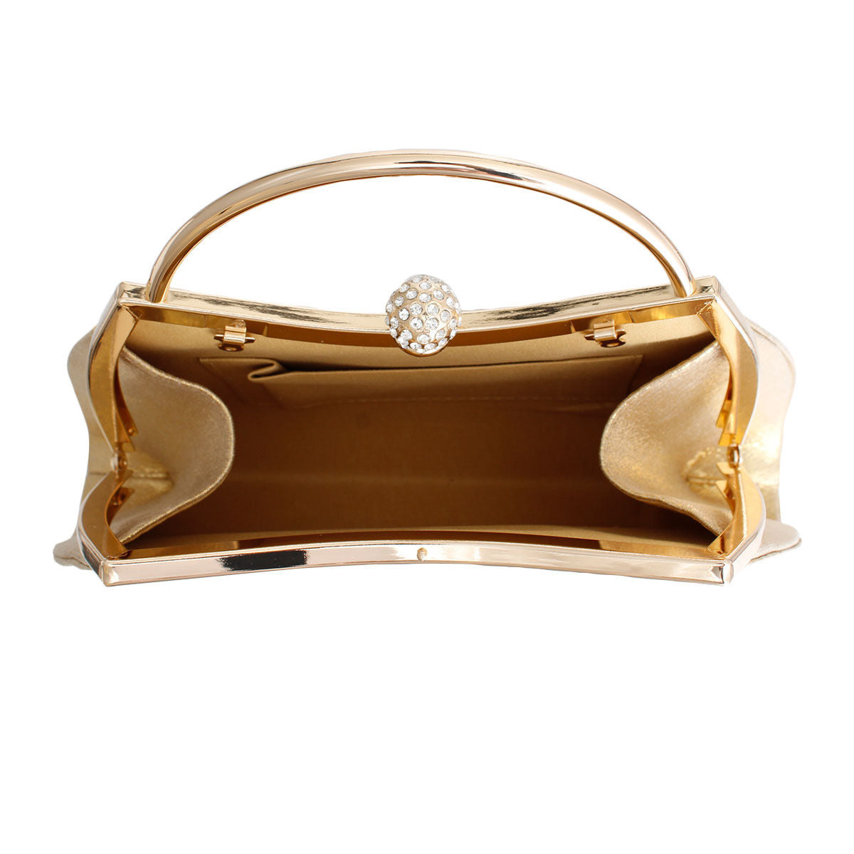 Clutch Gold Ruched Handbag for Women|5.8 x 9.25 x 2 inches - Premium Wholesale Fashion Accessories from Pinktown - Just $33! Shop now at chiquestyles