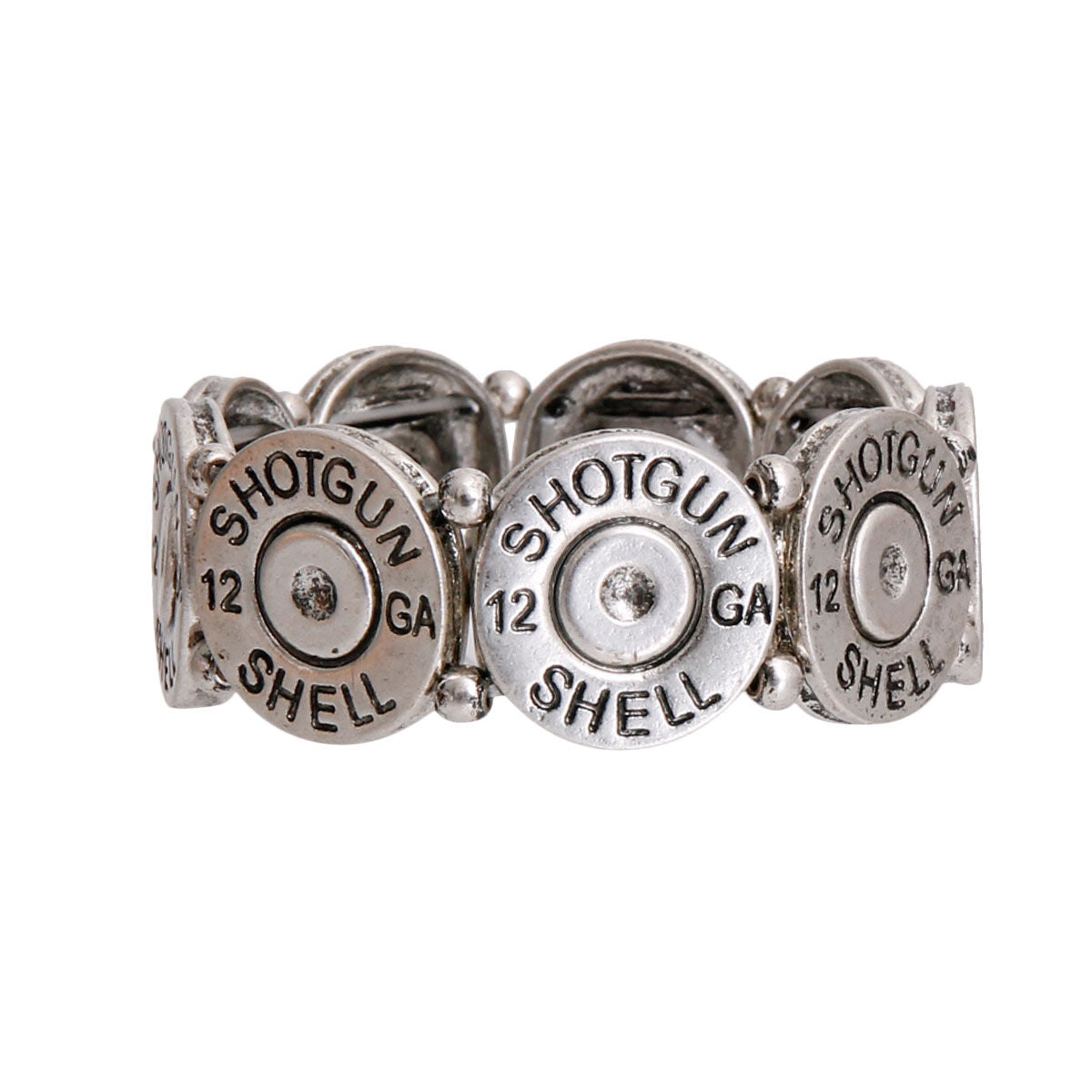 Burnished Silver Shotgun Shell Bracelet - Premium Wholesale Jewelry from Pinktown - Just $14! Shop now at chiquestyles