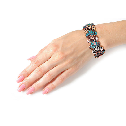 Patina Metal Swirled Bracelet|Stretch to Fit - Premium Wholesale Jewelry from Pinktown - Just $14! Shop now at chiquestyles