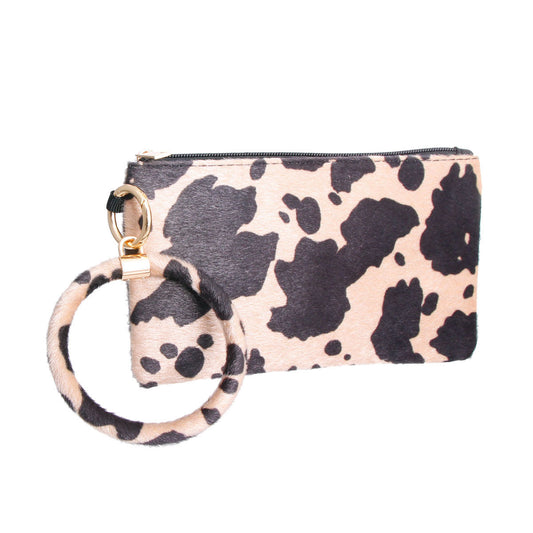 Brown and Black Fur Animal Wristlet|8.5 x 5 x 1 inches - Premium Wholesale Fashion Accessories from Pinktown - Just $22! Shop now at chiquestyles