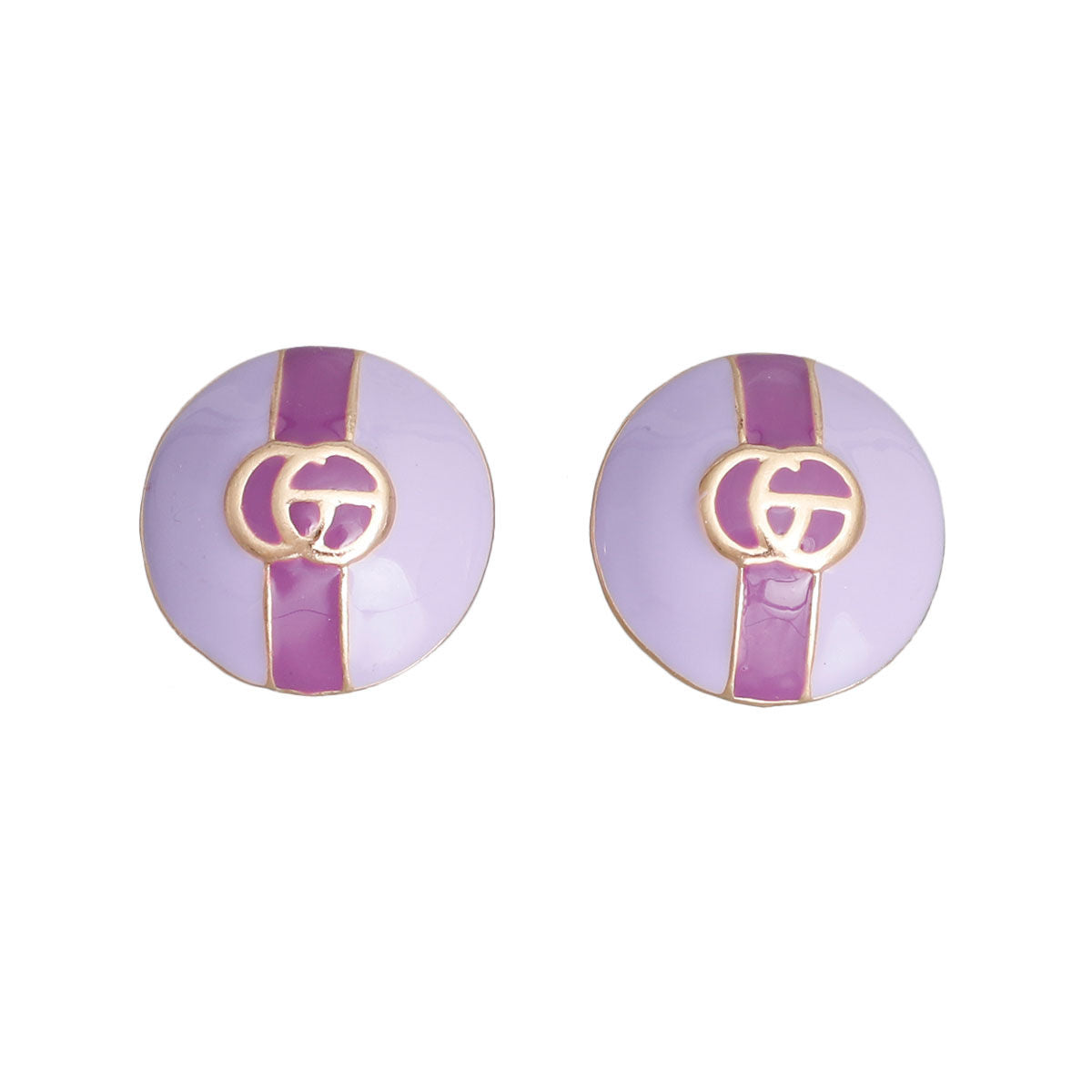 Dome Pastel Lavender Designer Studs|1 inch - Premium Wholesale Jewelry from Pinktown - Just $10! Shop now at chiquestyles