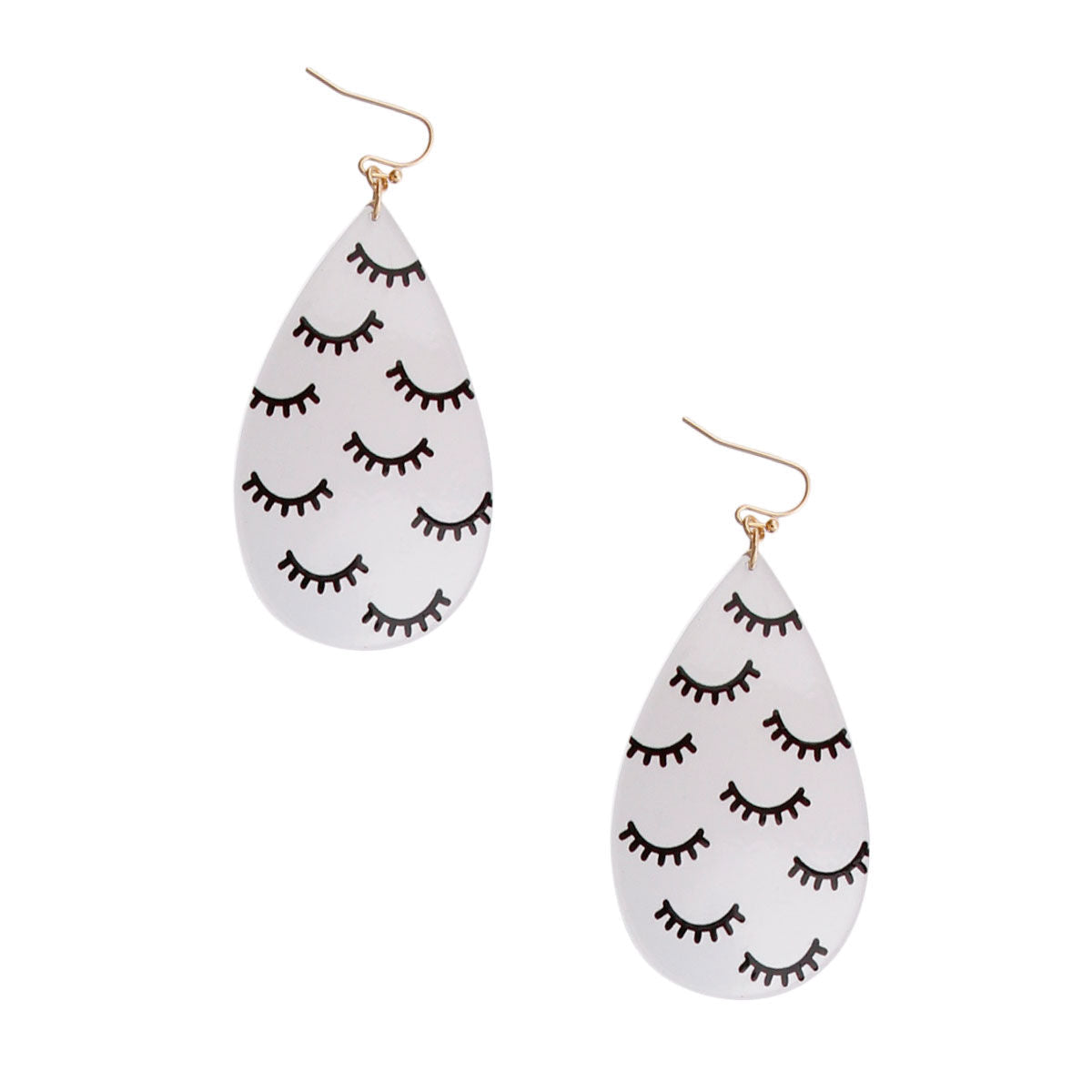 Black Eyelashes Teardrop Earrings - Premium Wholesale Jewelry from Pinktown - Just $10! Shop now at chiquestyles