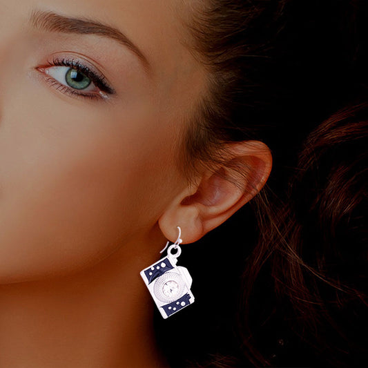 Silver Camera Earrings|1.5 inches - Premium Wholesale Jewelry from Pinktown - Just $11! Shop now at chiquestyles